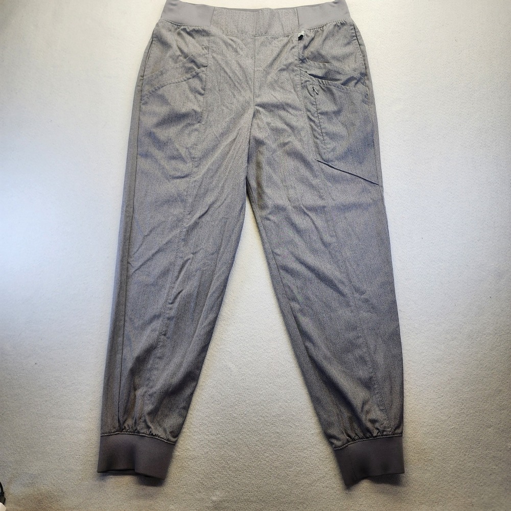 ClimateRight by Cuddl Duds Gray Joggers Womens Large Medical Scrub Pants L/G